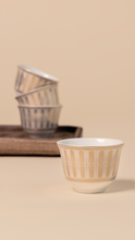 Load image into Gallery viewer, Geometric Ghaf - Porcelain Arabic Coffee Cup